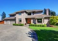 Luxury Brick house with beautiful curb appeal Royalty Free Stock Photo