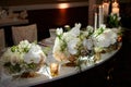 Luxury bridal table setting at a wedding venue Royalty Free Stock Photo