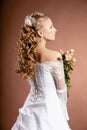 Luxury bride with wedding hairstyle