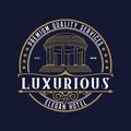 Luxury building vintage logo design