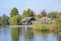 Luxury bungalows on Norfolk Broads Royalty Free Stock Photo