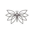 Luxury butterfly logo unique design vector