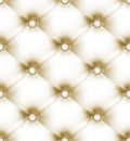 Luxury buttoned beige light leather. EPS 8 Royalty Free Stock Photo