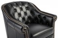 luxury buttoned black leather - generated by ai Royalty Free Stock Photo
