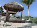 Luxury Cabana on the beach portrait Royalty Free Stock Photo