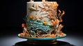luxury cake generated by AI tool