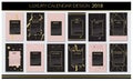 Luxury calendar,black ,pink and gold, in vector