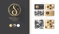 Luxury calligraphic letter S monogram - vector logo template. Sophisticated brand design