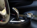 Luxury car automatic transmission handle Royalty Free Stock Photo