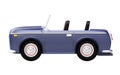 Car luxury cabriolet dark blue side