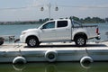 Luxury car on ferry boat Royalty Free Stock Photo