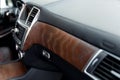 Luxury car interior details. Royalty Free Stock Photo