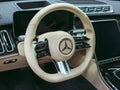Luxury car Mercedes Benz S500 S class w223 interior dashboard with steering wheel.