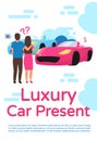 Luxury car present poster template layout