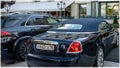 Luxury cars near Casino Monte Carlo, Monaco Royalty Free Stock Photo