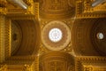 A luxury ceiling decoration in Versailles palace in Paris, Franc