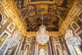 A luxury ceiling decoration in Versailles palace in Paris, Franc