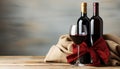 Luxury celebration red wine, glass, elegance, romance, still life generated by AI Royalty Free Stock Photo