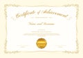 Luxury certificate template with elegant border frame, Diploma d Royalty Free Stock Photo