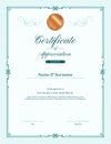 Luxury certificate template with elegant border frame Royalty Free Stock Photo