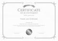 Luxury certificate template with elegant border frame, Diploma design Royalty Free Stock Photo