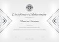 Luxury certificate template with elegant border frame, Diploma design for graduation or completion Royalty Free Stock Photo