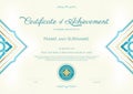 Luxury certificate template with elegant border frame, Diploma design for graduation or completion Royalty Free Stock Photo