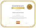 Luxury certificate template with elegant border frame, Diploma design Royalty Free Stock Photo