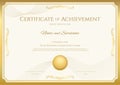 Luxury certificate template with elegant border frame, Diploma design Royalty Free Stock Photo