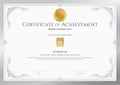 Luxury certificate template with elegant border frame, Diploma design for graduation or completion Royalty Free Stock Photo