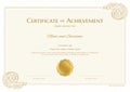 Luxury certificate template with elegant border frame, Diploma design for graduation or completion Royalty Free Stock Photo