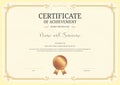 Luxury certificate template with elegant border frame Royalty Free Stock Photo