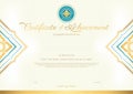 Luxury certificate template with elegant border frame, Diploma design