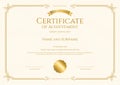 Luxury certificate template with elegant border frame