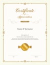 Luxury certificate template with elegant border frame