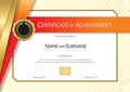 Luxury certificate template with elegant golden border frame, Di