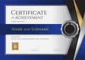 Luxury certificate template with elegant golden border frame, Di