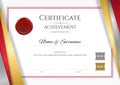 Luxury certificate template with elegant golden border frame, Di Royalty Free Stock Photo