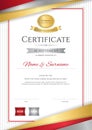 Luxury certificate template with elegant golden border frame, Di