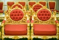 Luxury chairs in reception room