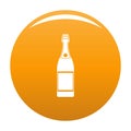 Luxury champagne icon vector orange