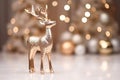 luxury christmas deer decoration figure AI generated