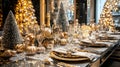 A luxury Christmas party with champagne Royalty Free Stock Photo
