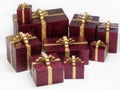 Luxury christmas present boxes Royalty Free Stock Photo
