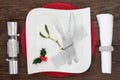 Luxury Christmas Table Setting Royalty Free Stock Photo