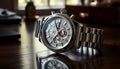 Luxury Chronograph Watch with Intricate Movement Displayed Royalty Free Stock Photo