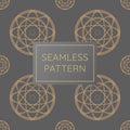 Luxury circle rope pattern. golden seamless pattern background.