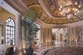 Luxury classic corridor and ornate luster