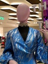 Luxury clothing on mannequin display