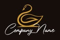 Luxury Color Beautiful Animal Swan Logo Design